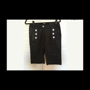 Akira soft glitter knee shorts Sz S